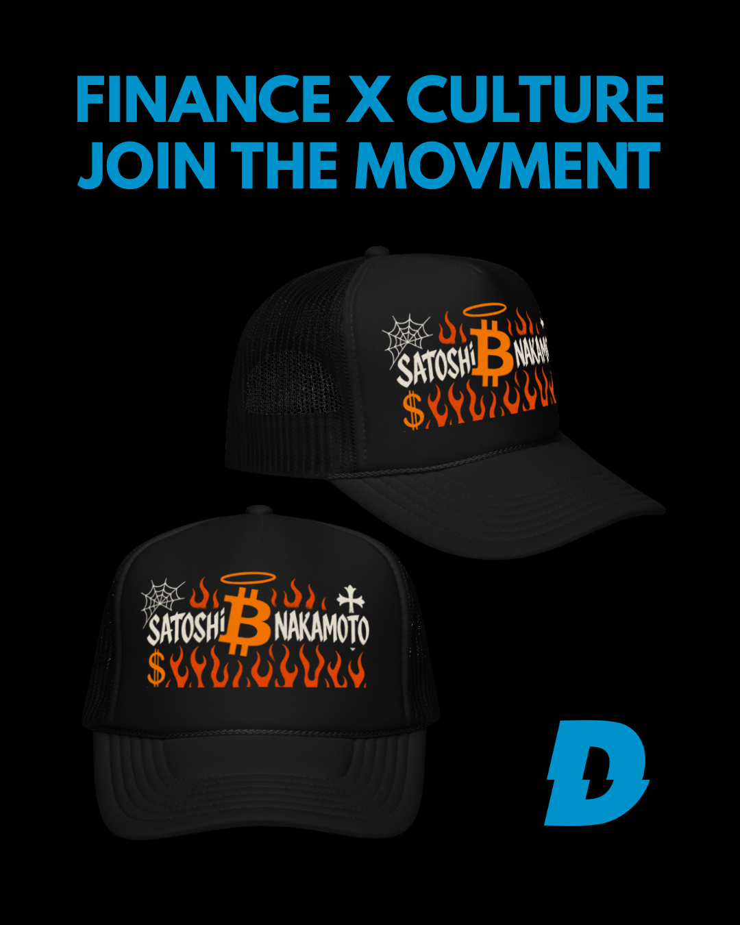 SATOSHI NAKAMOTO trucker hat - Adjustable snapback crypto merchandise
